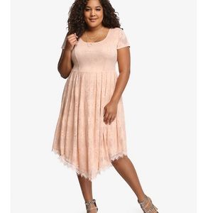 Torrid size 16 blush lace dress